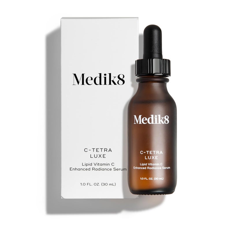 Medik8 CTetra Luxe  Brightening Balancing Plumping Daily Vitamin C Face Serum  Firms and Smooths Fine Lines and Wrinkles  With Squalane  10 oz