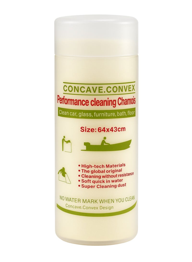 3D Concave Convex Performance Cleaning Chamois – Ultra Absorbent Car, Glass & Household Cleaning Cloth 64x43cm - Image 1