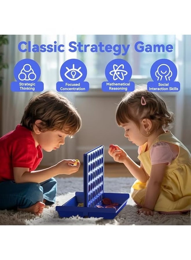 Classic 4 in a Row Board Game - Strategic Portable Family Fun - Image 2