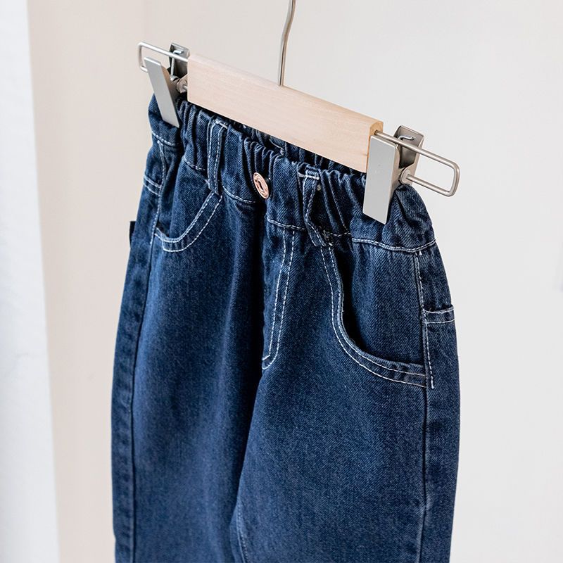 Pants For Girls, New Spring & Fall Outer Wear For Boys, Fashionable Loose Long Pants, Little Girls' Jeans, Trendy - Image 5