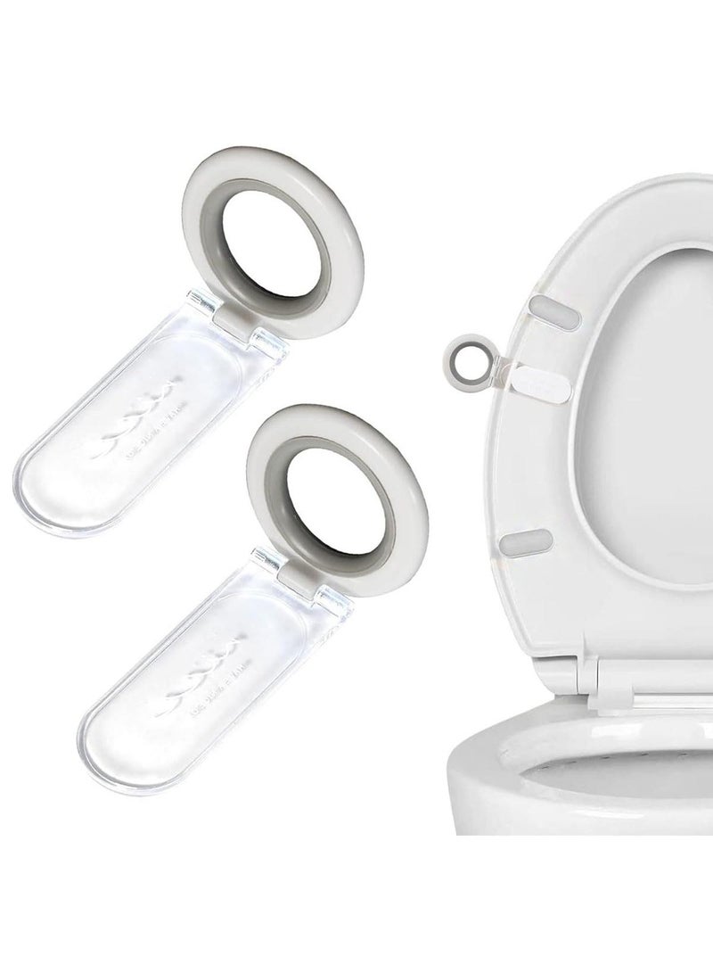 Sweet seven 2 PCS Toilet Lid Lifter - Handle Toilet Seat Lifter for Potty Training - Hygienic Toilet Cover Lifter (White) - Image 1