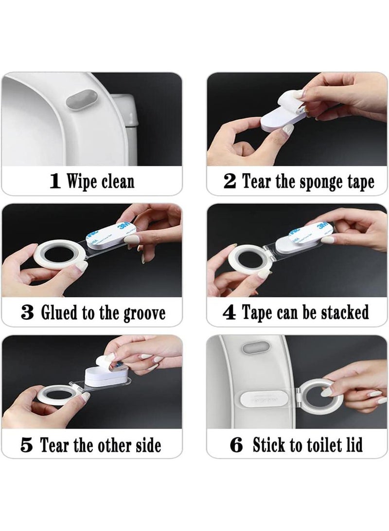 Sweet seven 2 PCS Toilet Lid Lifter - Handle Toilet Seat Lifter for Potty Training - Hygienic Toilet Cover Lifter (White) - Image 4