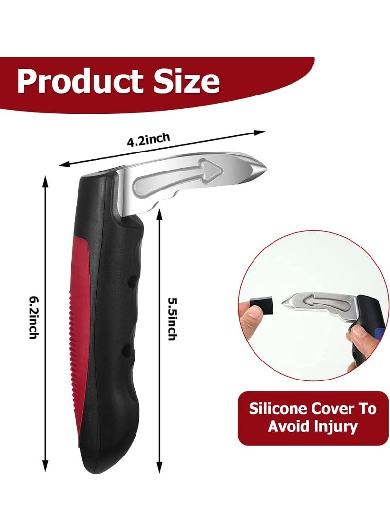 Car Door Assist Support Handle for Elderly and Handicapped, Multifunction Window Breaker Emergency Tool, Grab Bar Handle for Seniors (Red) - Image 2
