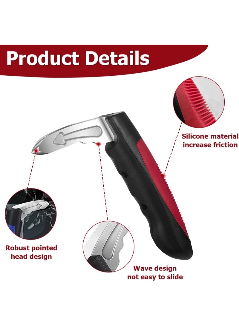 Car Door Assist Support Handle for Elderly and Handicapped, Multifunction Window Breaker Emergency Tool, Grab Bar Handle for Seniors (Red) - Image 3