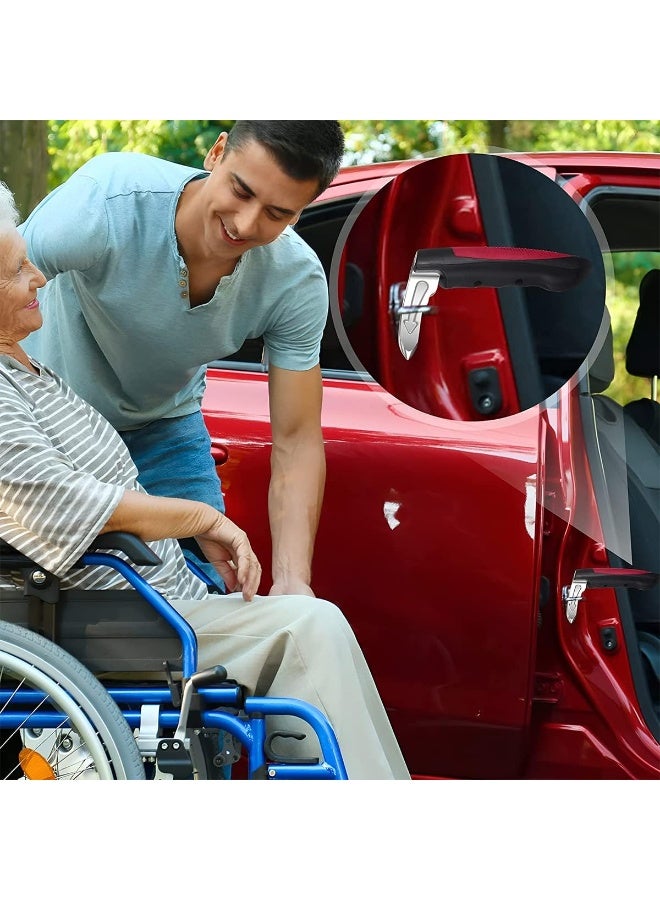 Car Door Assist Support Handle for Elderly and Handicapped, Multifunction Window Breaker Emergency Tool, Grab Bar Handle for Seniors (Red) - Image 4