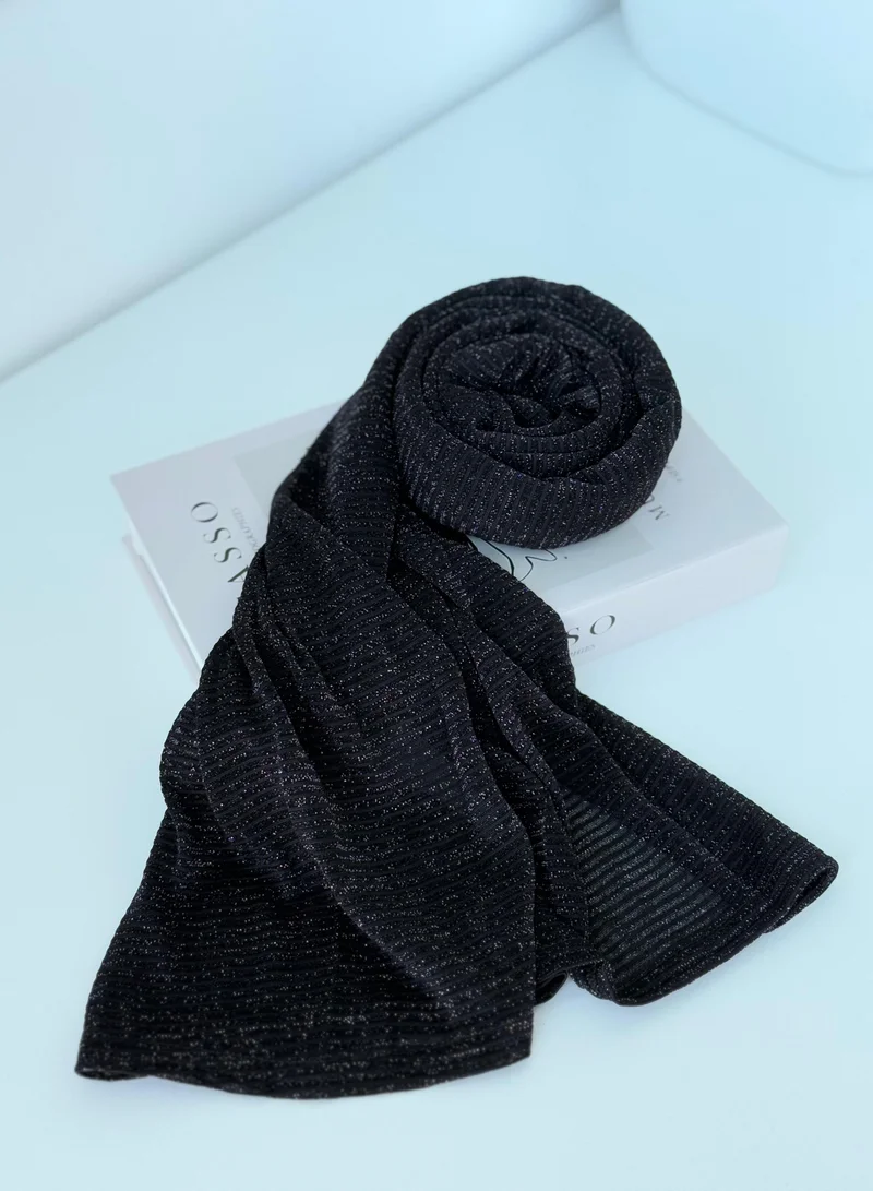 البنت الشرقية شال قطن كويتي مخطط لماع