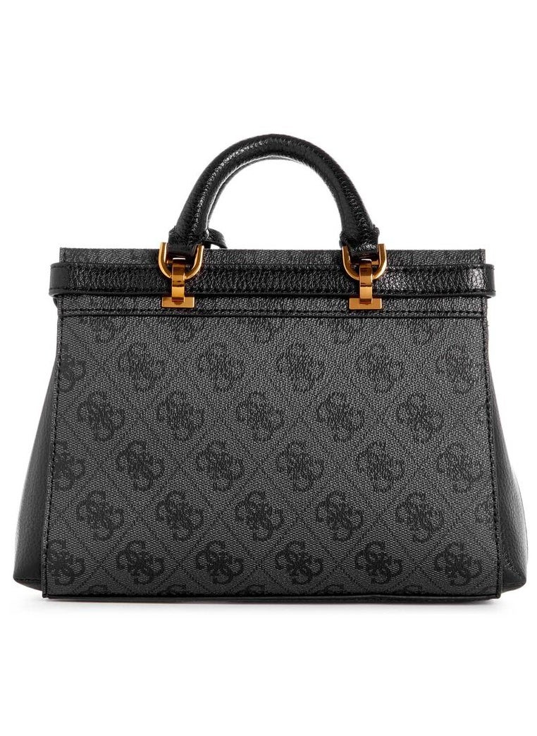 GUESS - Sestri 4G logo Satchel Bagb Black - Image 1