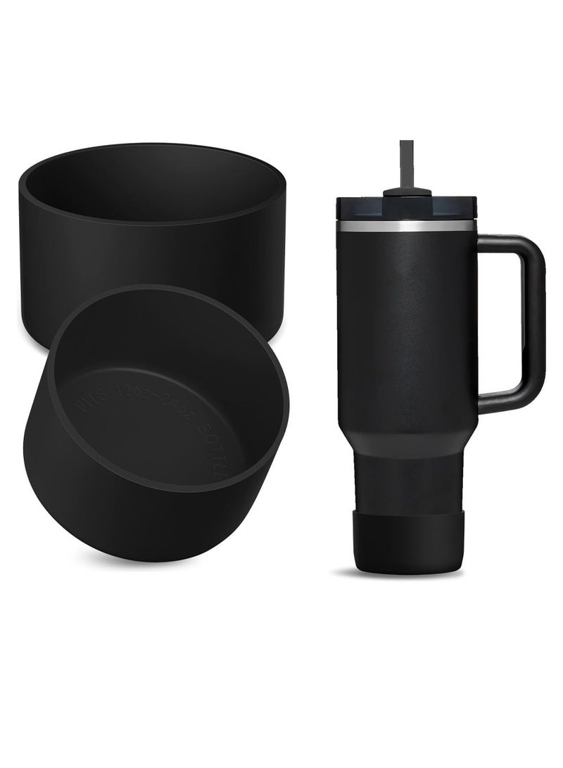 SYOSI 2-Pack Silicone Boot for Stanley 40 30 oz Quencher Adventure Tumbler, Water Cup Silicone Protective Bottom Cover, Stanley Cup Protector Sleeve Cover Boots for Stanley 40 30 oz Silicone Boot  - Image 1