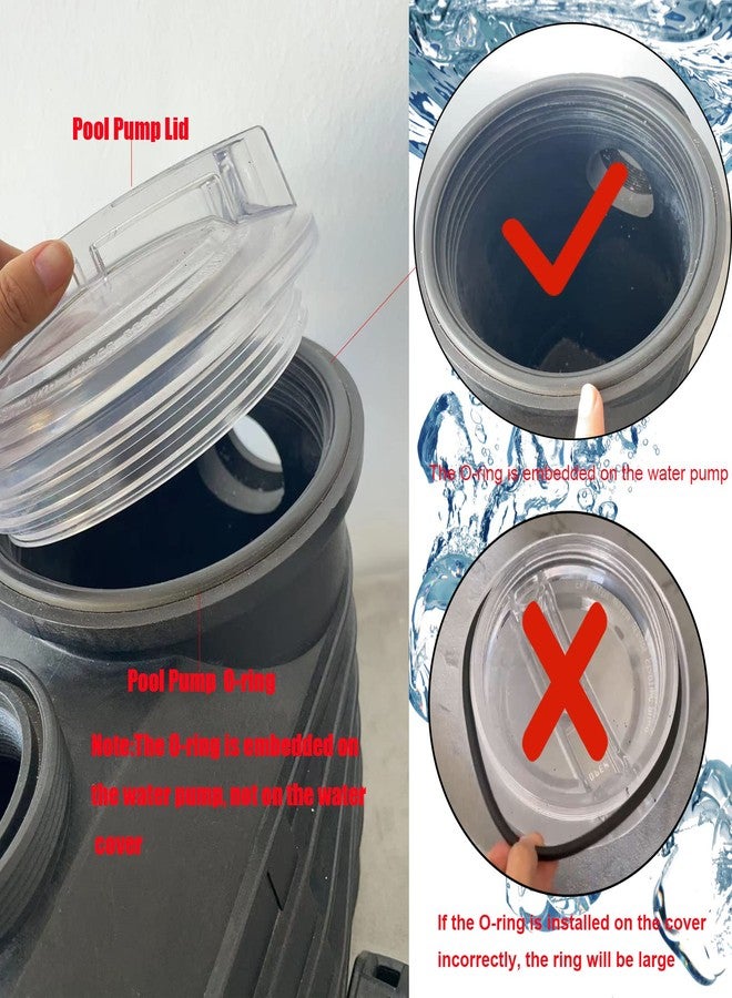 Podoy SPX3100D Pool Pump Lid for Compatible with Hayward Super II Pump SP3000 Series Models SP3007(eeaz), SP3010(eeaz) Include SPX3000S Strainer Cover O-Ring Replacement Thread Strainer Cover - Image 4