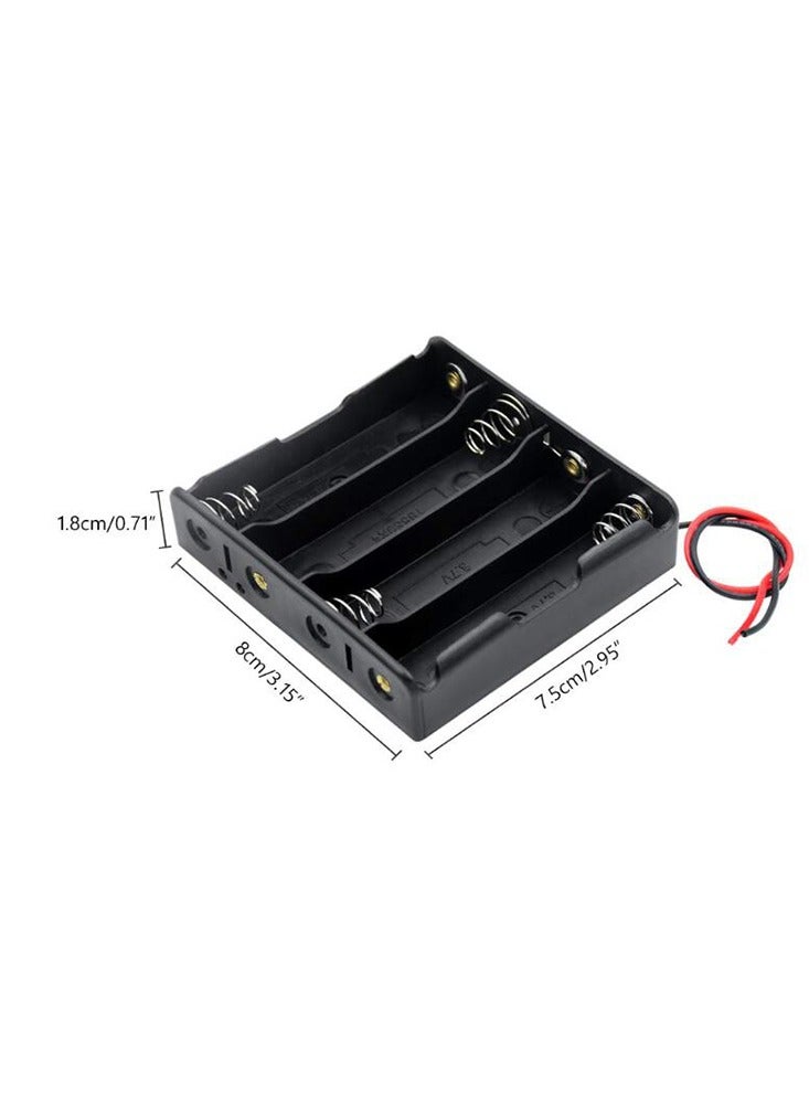 4x 18650 Lithium Battery Holder Black