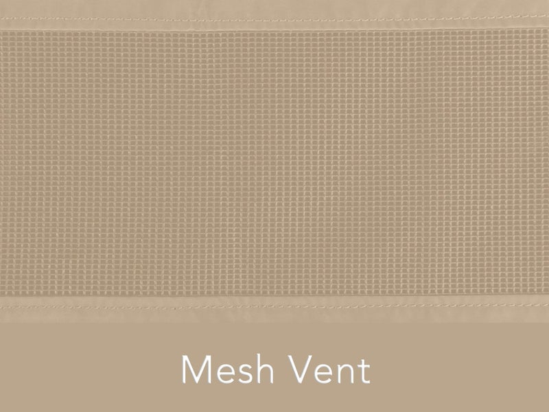 Covermates Classic Round Outdoor Fire Pit Cover â€“ All-Weather, Water-Resistant Heavy-Duty Viny with Mesh Vent, Elastic Hem for Patio Furniture Protection, Round 42DIAMETER x 25H, Classic Tan - Image 2