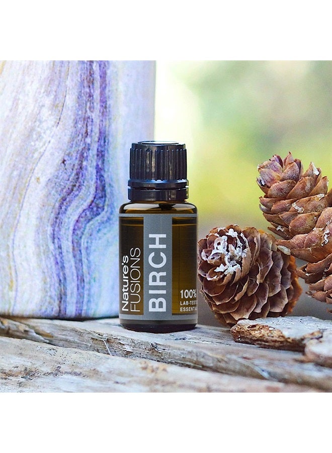 Nature'S Fusions زيت شجرة البتولا الكندية العطري لتخفيف الألم والعضلات والعناية بالبشرة - مختبر من طرف ثالث - مضمون 100% نقي وطبيعي من الدرجة العلاجية 15 مل - العلاج بالروائح والتطبيق الموضعي - Image 3