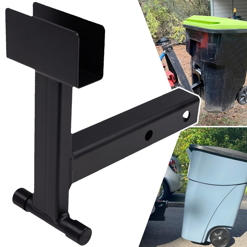 ELITEWILL 2 Trash Can Hauler Grabber Hitch Reciever Garbage Can Hauling Towing Hitch Fit for Lawn Mower Garden Tractors