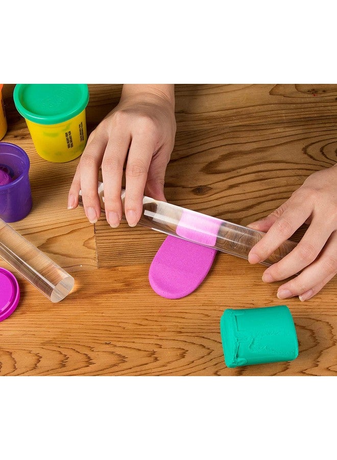 Oytra عصا رولر طين أويتر 2 حزمة قضيب أكريليك 8 بوصات 2 سم قطر لصلصال البوليمر كعكة فوندان بار رولر عصا للتشكيل والنحت شفافة واضحة - Image 2