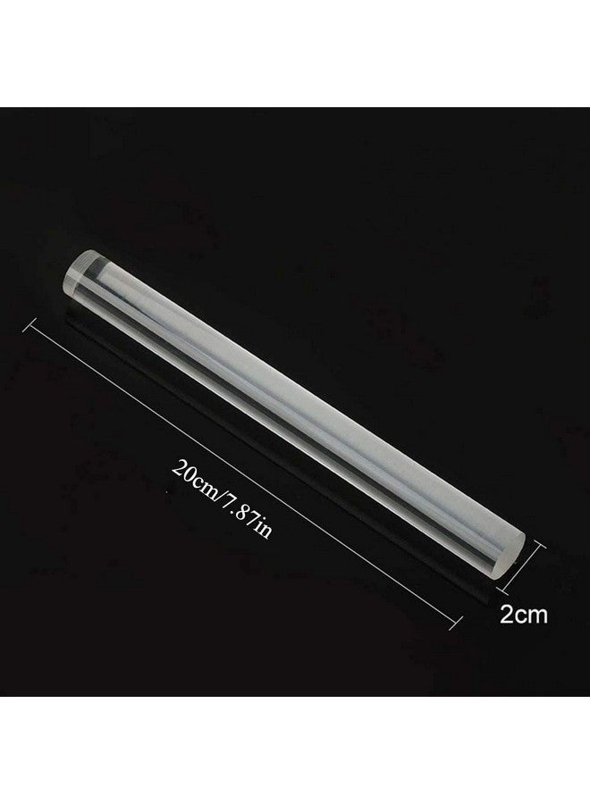 Oytra عصا رولر طين أويتر 2 حزمة قضيب أكريليك 8 بوصات 2 سم قطر لصلصال البوليمر كعكة فوندان بار رولر عصا للتشكيل والنحت شفافة واضحة - Image 5