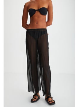 GRIMELANGE Arista Women Summer Tulle Black Pants  - Image 4