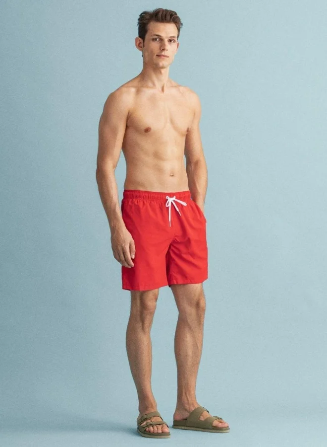 GANT Gant Long Cut Lightweight Logo Swim Shorts