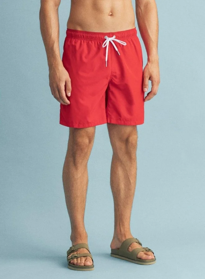GANT Gant Long Cut Lightweight Logo Swim Shorts