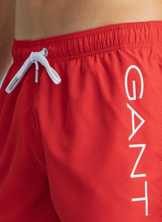 GANT Gant Long Cut Lightweight Logo Swim Shorts