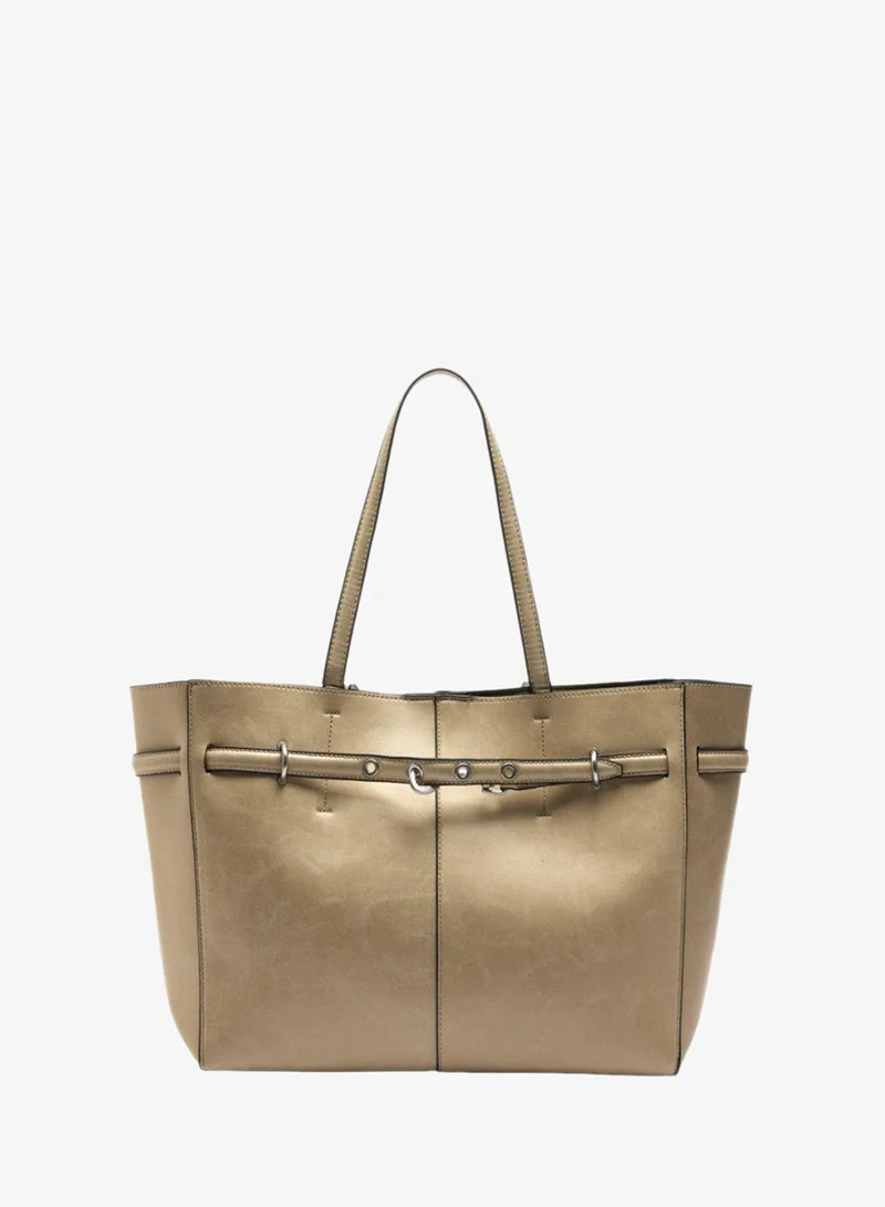 PARFOIS Crackle-Effect Shopper Bag