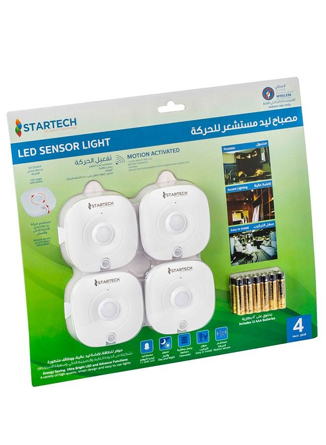 StarTech 4-Piece Rotatable LED Sensor Light - Image 1