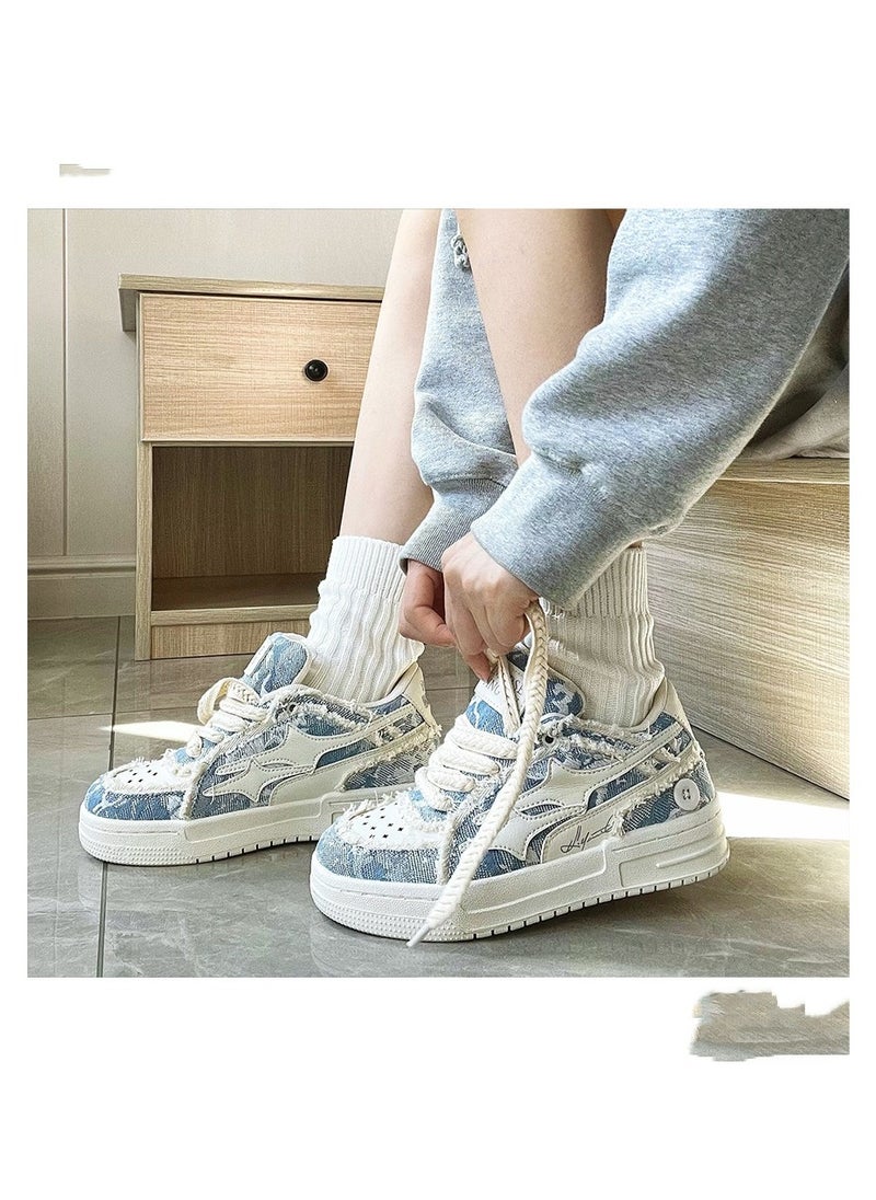 KUYING - New Thick Sole Elevated Board Shoes - Image 1