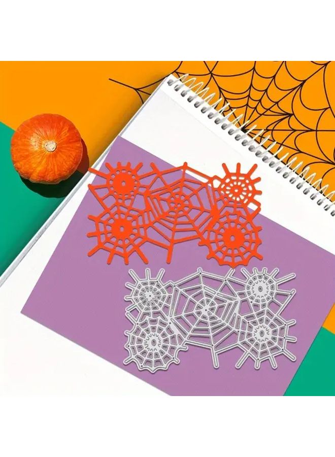 Professional Scrapbook Cutting Dies For Halloween Decorations And Diy Spider Web Party Supplies Silvery - Image 2