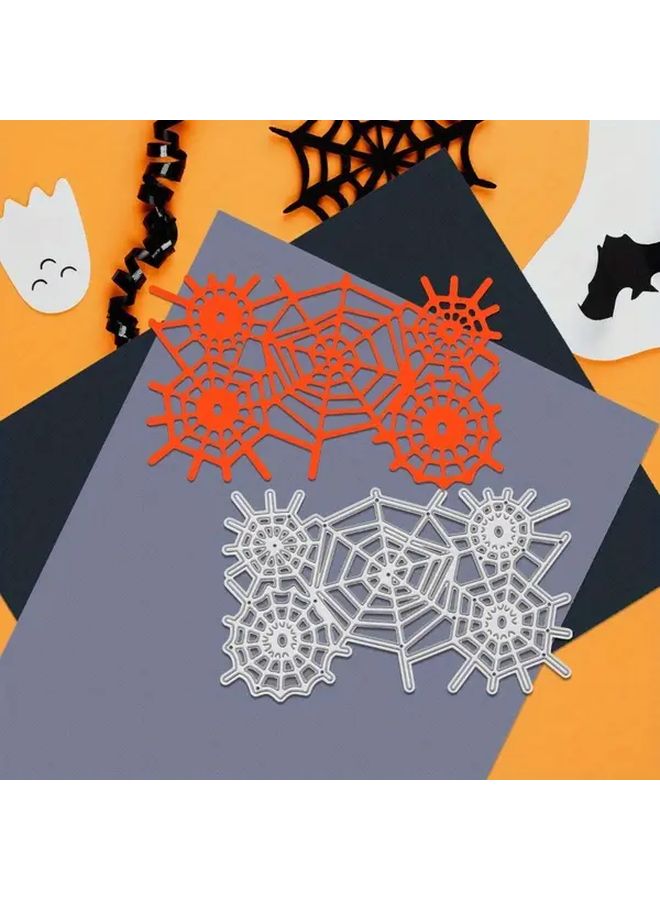 Professional Scrapbook Cutting Dies For Halloween Decorations And Diy Spider Web Party Supplies Silvery - Image 1