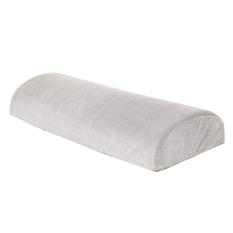 PumPum Orthopaedic Half Moon Multi-use Knee, Leg & Back Support Pillow for Pain Relief with Washable Hypoallergenic Cover - 28" Inch, Grey - Image 1