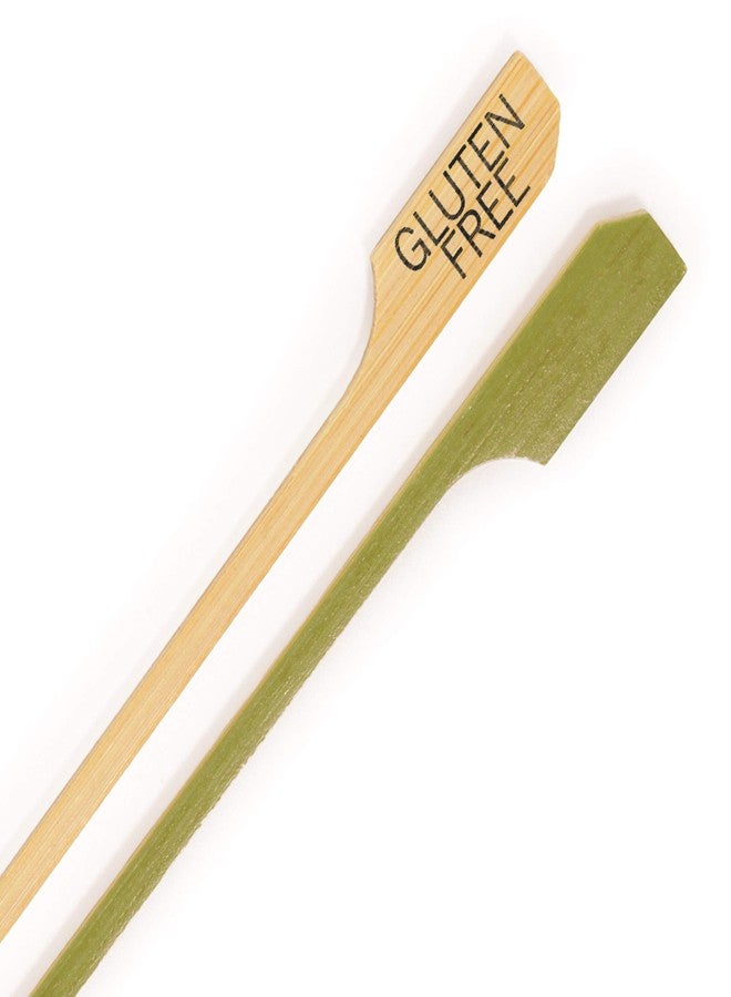 BambooMN - Gluten-Free Label Marker Bamboo Paddle Pick - 3.5" (8.9cm) - 100 Pieces - Image 1
