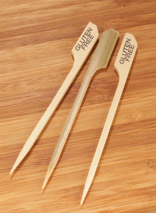 BambooMN - Gluten-Free Label Marker Bamboo Paddle Pick - 3.5" (8.9cm) - 100 Pieces - Image 2