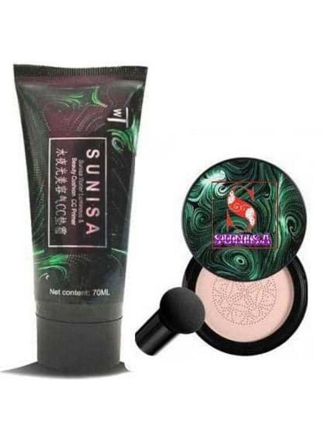 SUNISA Sunisa Bb And Cc Cream Foundation With Mushroom Head Air Cushion 20G And 1 Sunisa Waterproof Primer (Pack Of 2) - Image 2