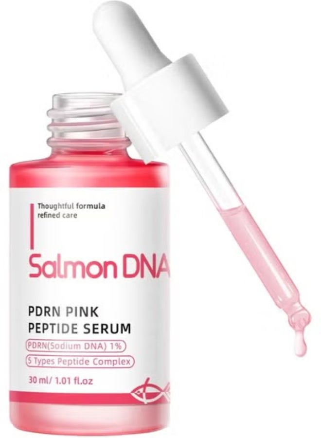 Salmon DNA Serum, PDRN Pink Peptide Serum with PDRN & Peptides Complex, Hydrating Face Serums for Soothing, Moisturizing, Calming, Revitalizing Skin, Korean Skincare, 30ml/1.01 fl.oz - Image 1