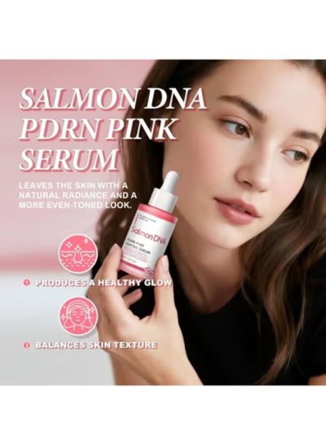 Salmon DNA Serum, PDRN Pink Peptide Serum with PDRN & Peptides Complex, Hydrating Face Serums for Soothing, Moisturizing, Calming, Revitalizing Skin, Korean Skincare, 30ml/1.01 fl.oz - Image 3