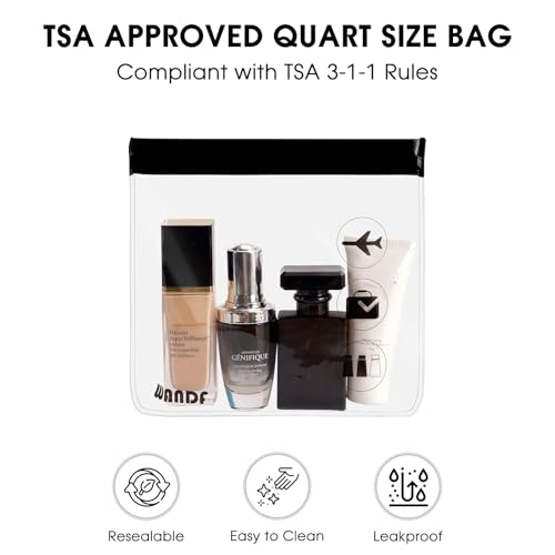 WANDF For Spirit Airlines Personal Item Bag 18x14x8 Travel Duffel Bag with TSA Approved Quart Size Bag & Shoe Bags Weekender Overnight Carry-on Luggage for Women (Navy Blue) - Image 5