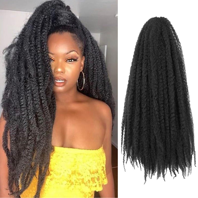 Marley Twist Braiding Hair  24 Inch 6 Packs Afro Faux Locs Spring Twist Butterfly Locs Synthetic