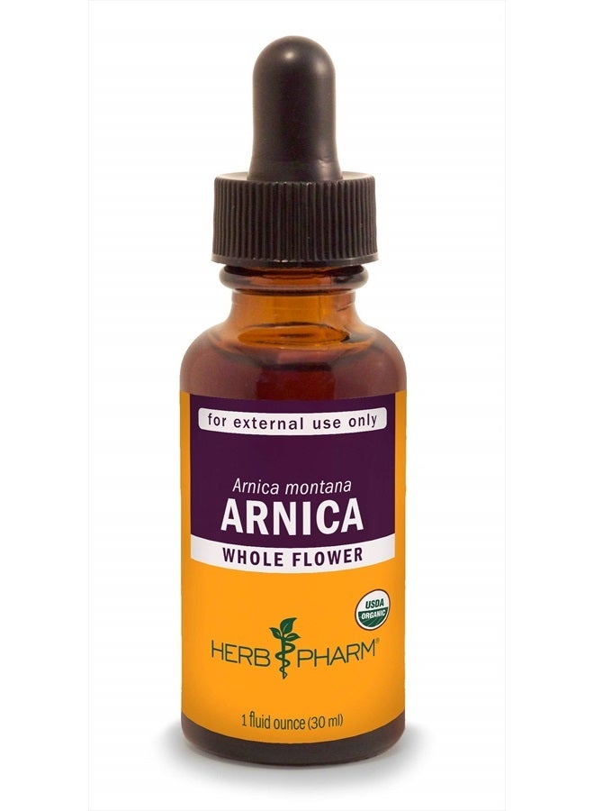 HERB PHARM مستخلص أرنيكا السائل العضوي المعتمد لدعم الألم الطفيف، 1 أونصة سائلة - Image 1