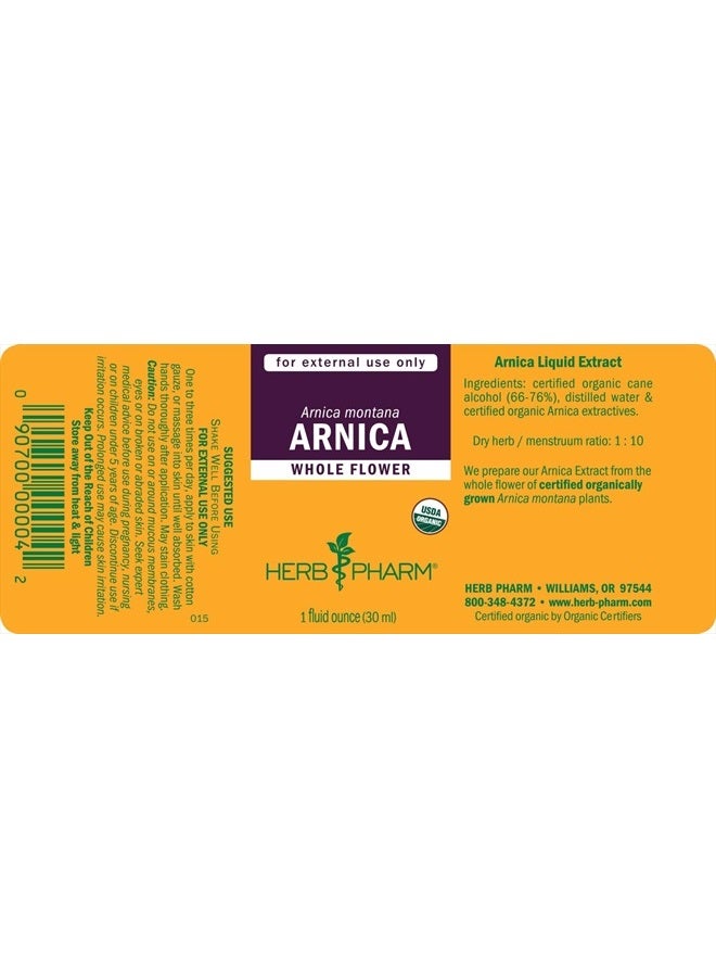HERB PHARM مستخلص أرنيكا السائل العضوي المعتمد لدعم الألم الطفيف، 1 أونصة سائلة - Image 3