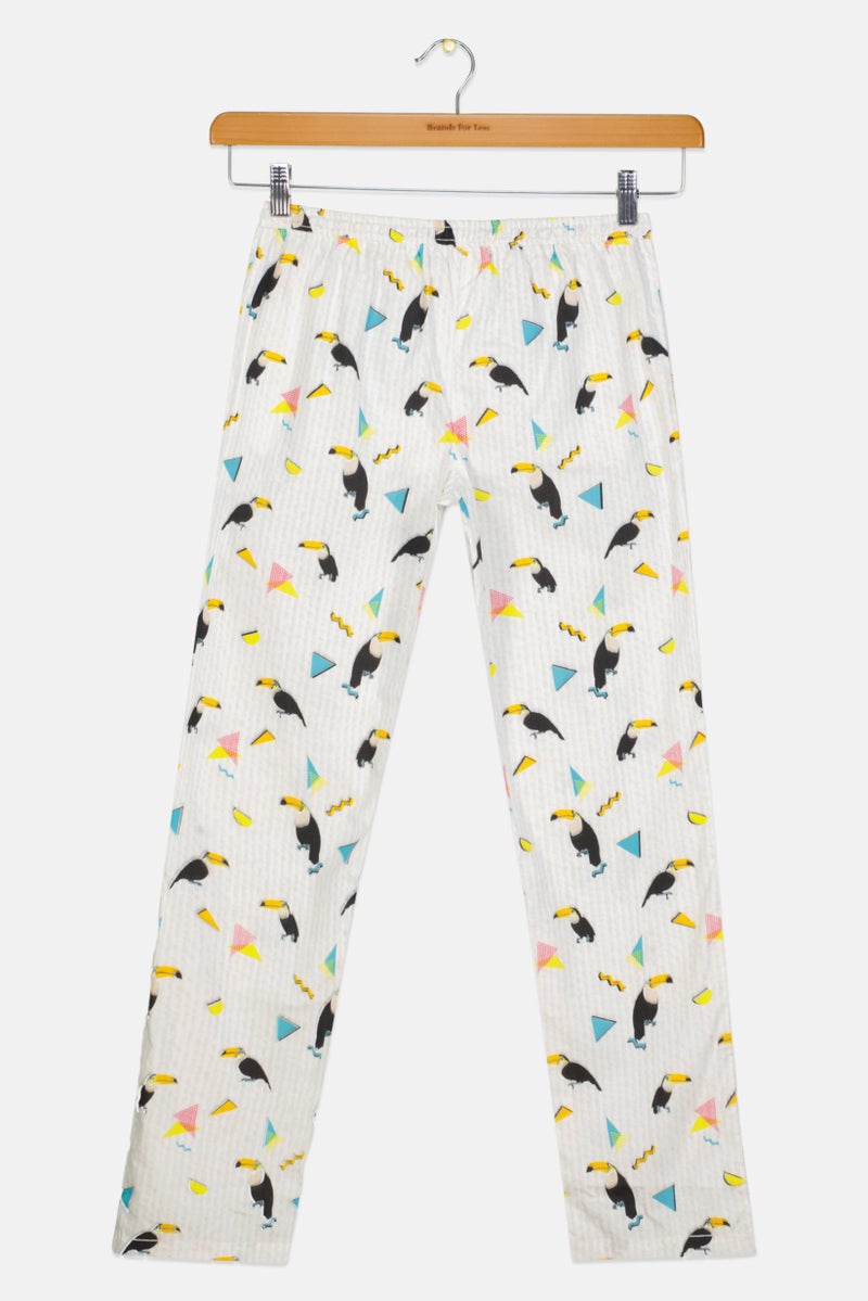 zivame Rosaline x Zivame Kids Girl Allover Print Drawstring Sleepwear Pajama, Multicolor - Image 2