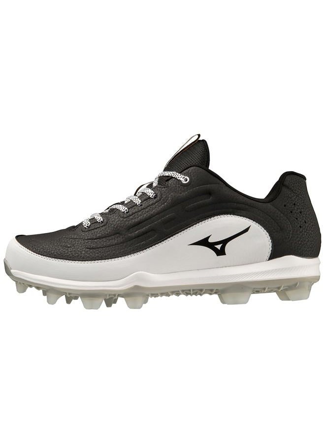 Mizuno Men's Ambition 3 Low TPU Baseball Cleats, Black/White, 44.5 EU - Image 1