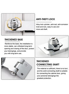 Y&D 2 Pack Keyed Hasp 63 mm Door Bolt Latch Buckle Metal Safety Latches Chrome Plated Hardware for Doors Front Door, Garage Wooden Box  - Image 3