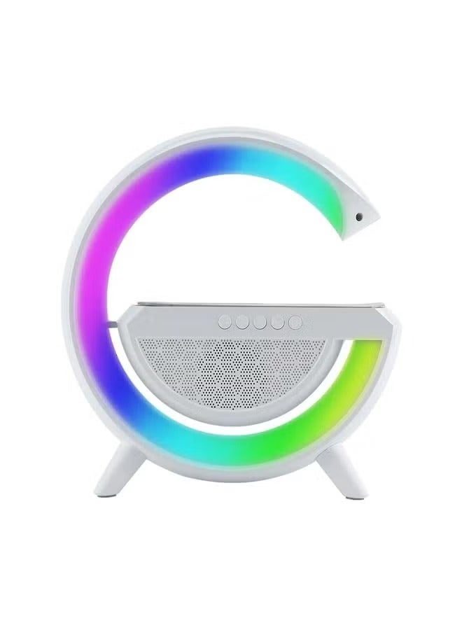 Bluetooth Speaker Led Smart BlueTooth Sound Atmosphere Lamp G-shaped Wireless Charger With Clock Night Light Sunrise - Image 3