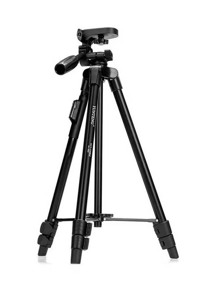 Yunteng VCT-5208 Portable Tripod Stand with Remote Shutter – Adjustable Height, Lightweight, Ideal for Smartphones & Cameras, 360° Rotation, Stable Support for Photos & Videos – Black - Image 2