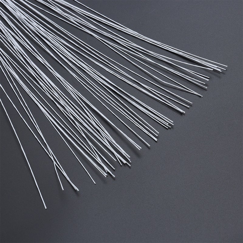 400 PCS 40cm Artificial Flower Iron Wire Stem Handmade Simulation Floral Arrangement Supplies for DIY Craft (White) - Image 5