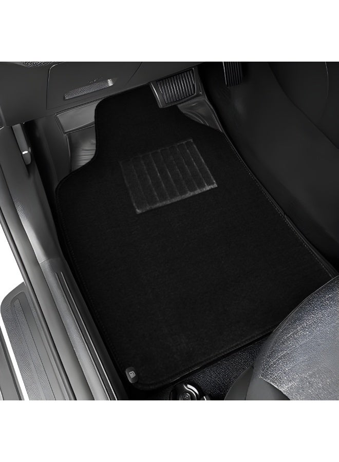 BYSON Durable Waterproof Car Floor Mats 3-Piece Set - Universal Fit Foot Mats for Sedan SUV - Soft Non Slip Heavy Duty Interior Carpet Protector - Easy to Clean Front and Rear Vehicle Mats (Black) - Image 3