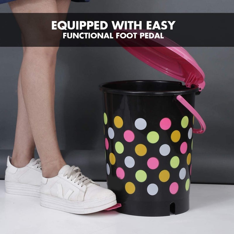 AIR O MATIC AIR O MATIC New Modern Lightweight Pedal Dustbin for Home and Office 12 LTR PINK  - Image 2