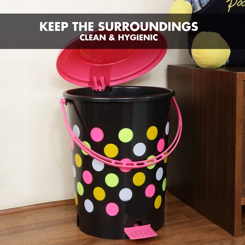 AIR O MATIC AIR O MATIC New Modern Lightweight Pedal Dustbin for Home and Office 12 LTR PINK  - Image 3