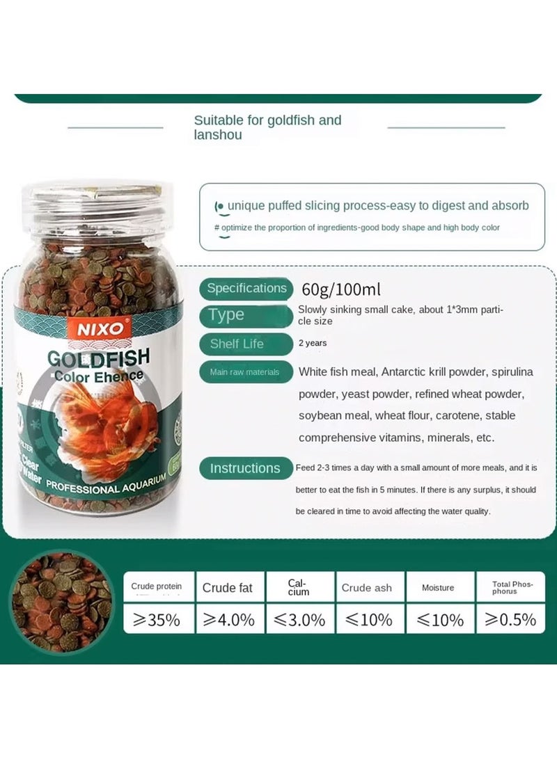Generic Nixo Slow Sinking Fish Food Pellets – 100ml Color Enhancing Formula for Goldfish and Ornamental Fish  - Image 3