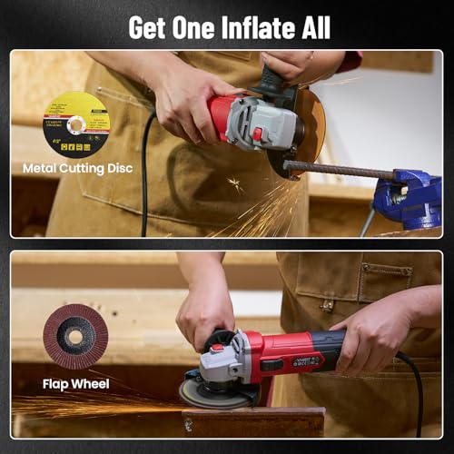 Avhrit Angle Grinder 10 Amp, 4-1/2 inch Power Angle Grinder Tools with 13000 RPM, 1200W Small Angle Grinder for Cutting, Grinding, Polishing - Image 5