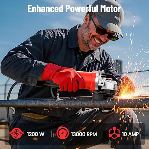 Avhrit Angle Grinder 10 Amp, 4-1/2 inch Power Angle Grinder Tools with 13000 RPM, 1200W Small Angle Grinder for Cutting, Grinding, Polishing - Image 2
